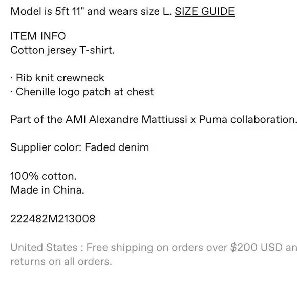 AMI Alexandre Mattiussi x Puma collaboration Short Sleeve T-shirt Bundle - Picture 8 of 8